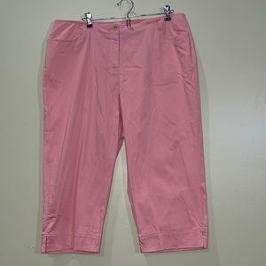 Avenue Stretch Sz 16 Capri Pants Casual, Vacation, Pink, BarbiCore, Formfitting